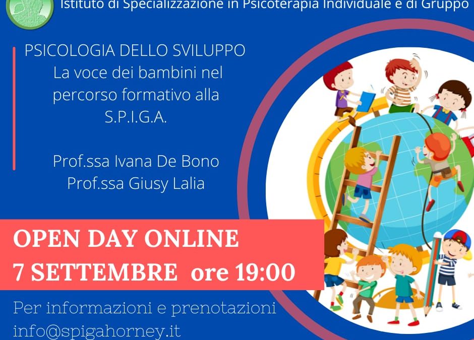 Open day ON LINE  7 settembre 2022